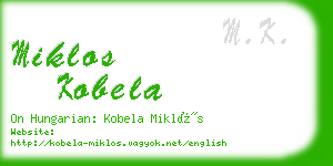 miklos kobela business card